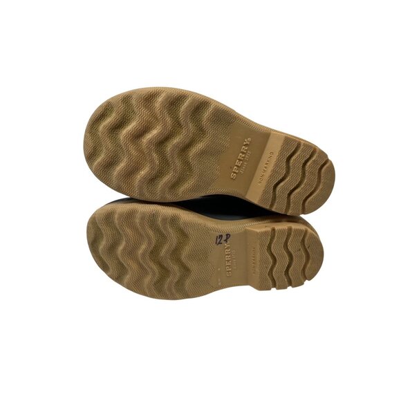 Sperry Girls Leopard Print Duck Boots Rubber Sole Lace-Up Size 8M - Picture 13 of 14